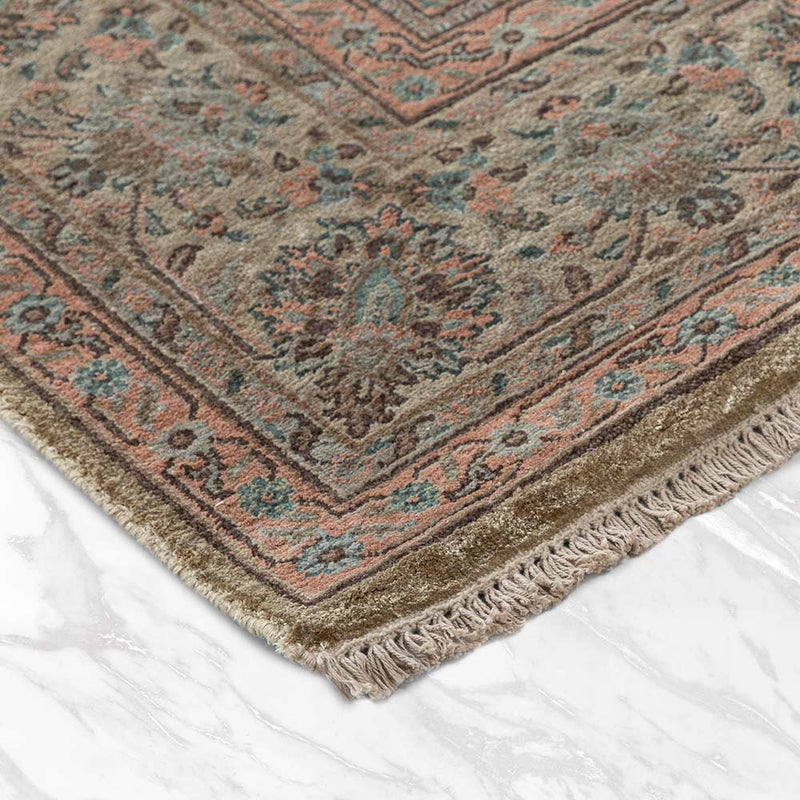 Jamawar Hand Knotted Silk And Woollen Rug By Jj Valaya