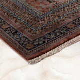 Tabeer Red Hand Knotted Silk and Woollen Rug By JJ Valaya