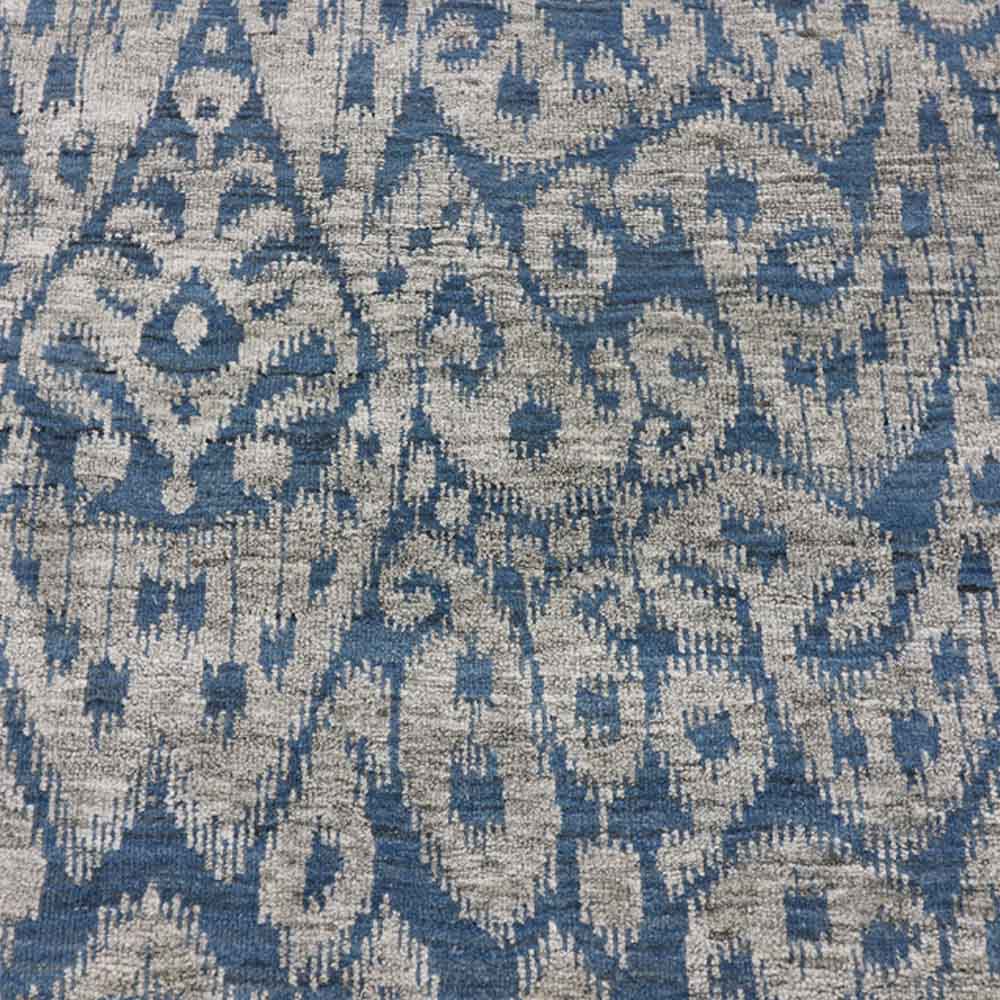 Lahote Hand Knotted Woollen And Viscose Runner