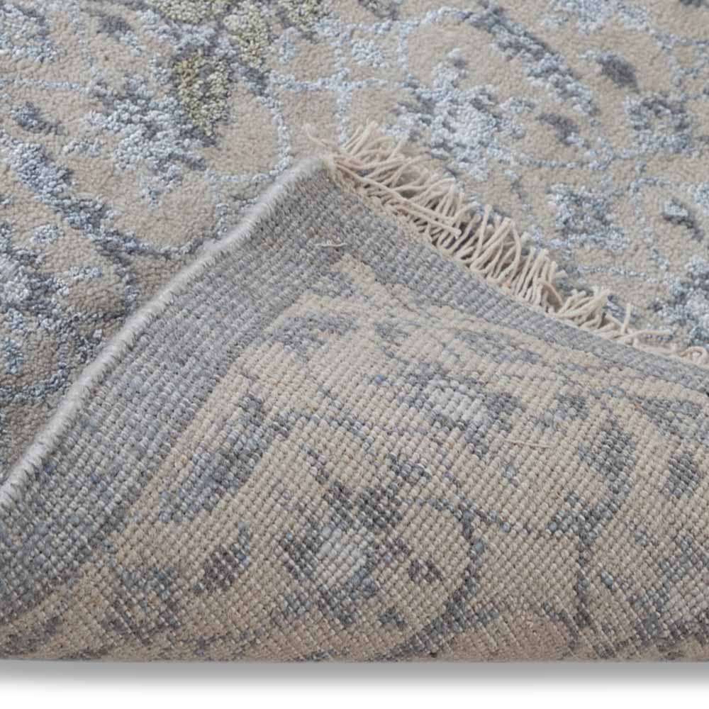 Hibiscus Hand Knotted Woollen And Viscose Rug By Anita Dalmia