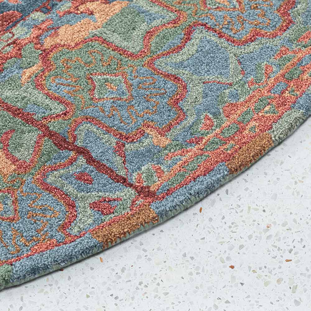 Raona Hand Tufted Woollen Round Rug