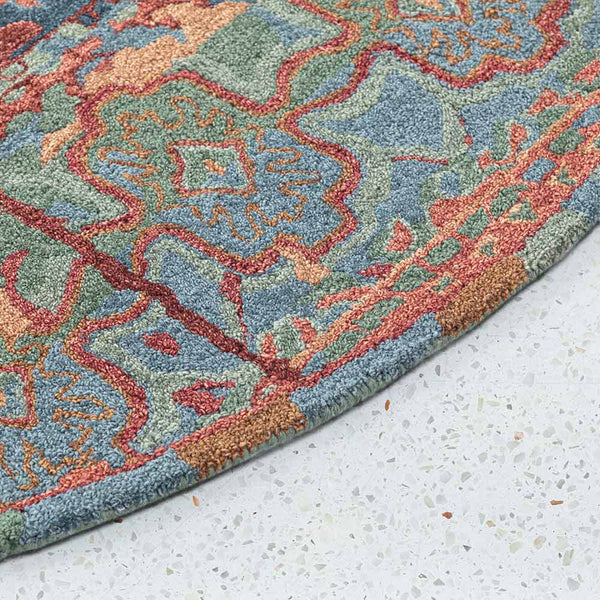 Raona Hand Tufted Woollen Round Rug