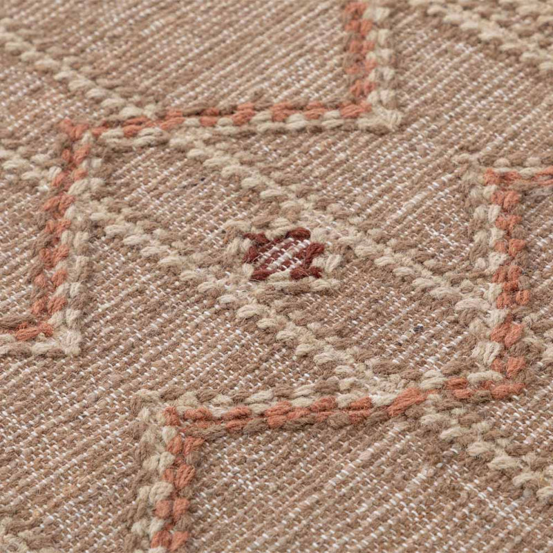 Porticoo Hand Woven Woollen and Jute Dhurrie