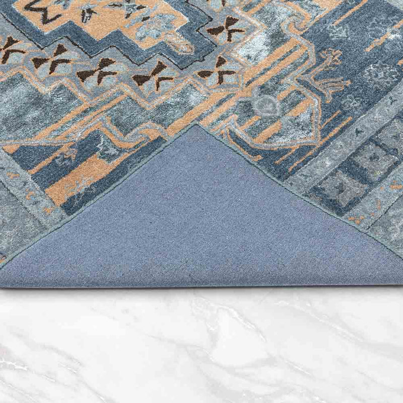 Medallion Hand Tufted Woollen and Viscose Rug