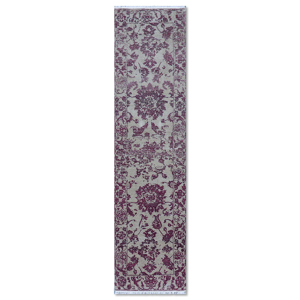 Charles Hand Knotted Woollen And Viscose Runner