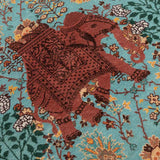 Elephant Flower Knotted Woollen and Viscose Rug By Anita Dalmia