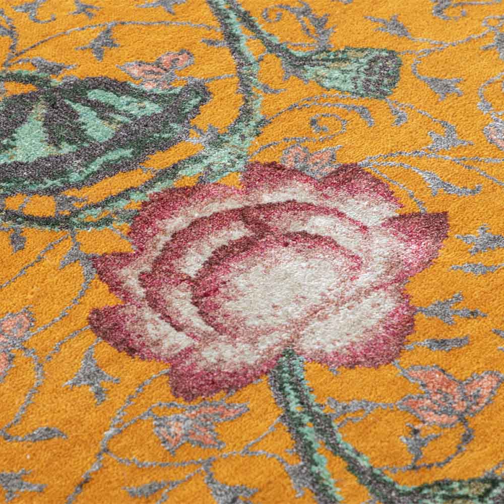 Tropical Hand Knotted Woollen and Viscose Rug By Anita Dalmia
