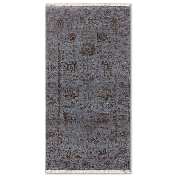 Kebi Hand Knotted Woollen And Viscose Rug