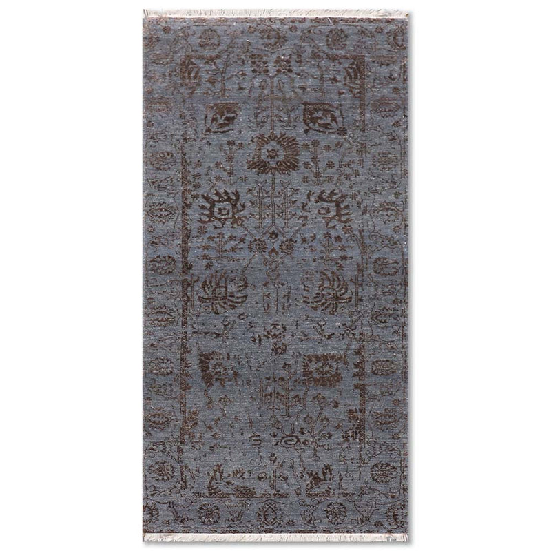 Kebi Hand Knotted Woollen And Viscose Rug