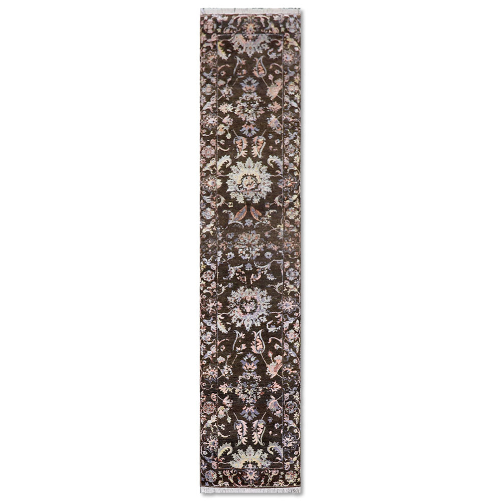 Damir Hand Knotted Woollen And Viscose Runner