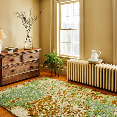 Fieldstone Moss Hand Woven Woollen Rug