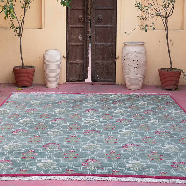 Surmaya Hand Knotted Woollen and Cotton Rug