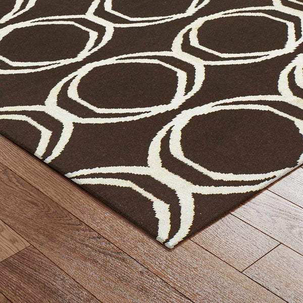 Perfect Geo Hand Woven  Woollen Dhurrie