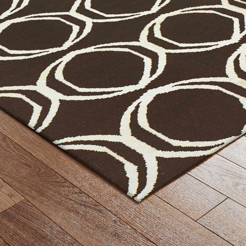 Perfect Geo Hand Woven  Woollen Dhurrie