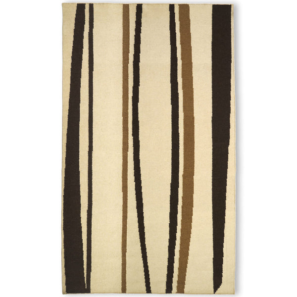 Vertical Stripes Hand Woven Woollen Dhurrie