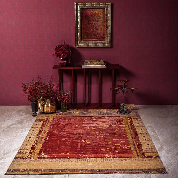 Urban Maze Hand Knotted Woollen and Silk Rug By Tarun Tahiliani