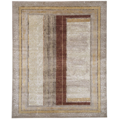 Alvin Hand Knotted Woollen and Silk Rug By Tarun Tahiliani