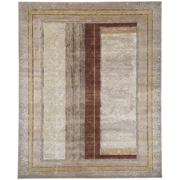 Alvin Hand Knotted Woollen and Silk Rug By Tarun Tahiliani