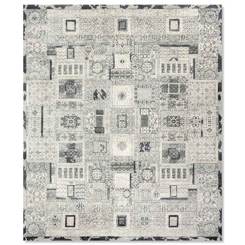 Ronal Hand Knotted Wool,  Bamboo Silk and cotton rug