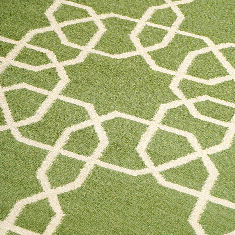 Algebraic Hand Woven  Woollen Dhurrie
