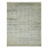 Etched Diamonnd Hand Knotted Woollen and Viscose Rug