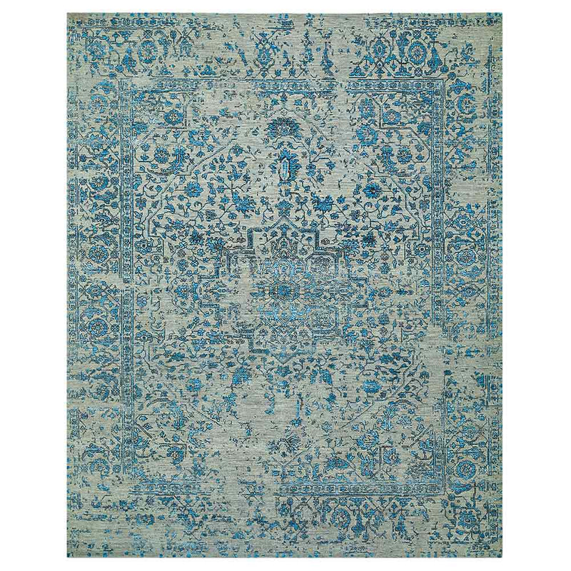 Inroads Hand Knotted Woollen and Viscose Rug