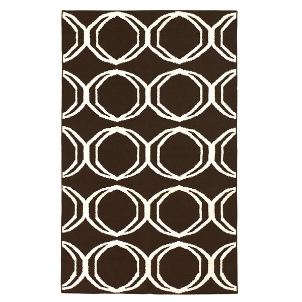 Perfect Geo Hand Woven  Woollen Dhurrie