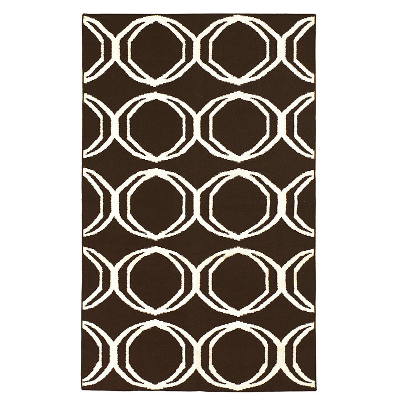 Perfect Geo Hand Woven  Woollen Dhurrie
