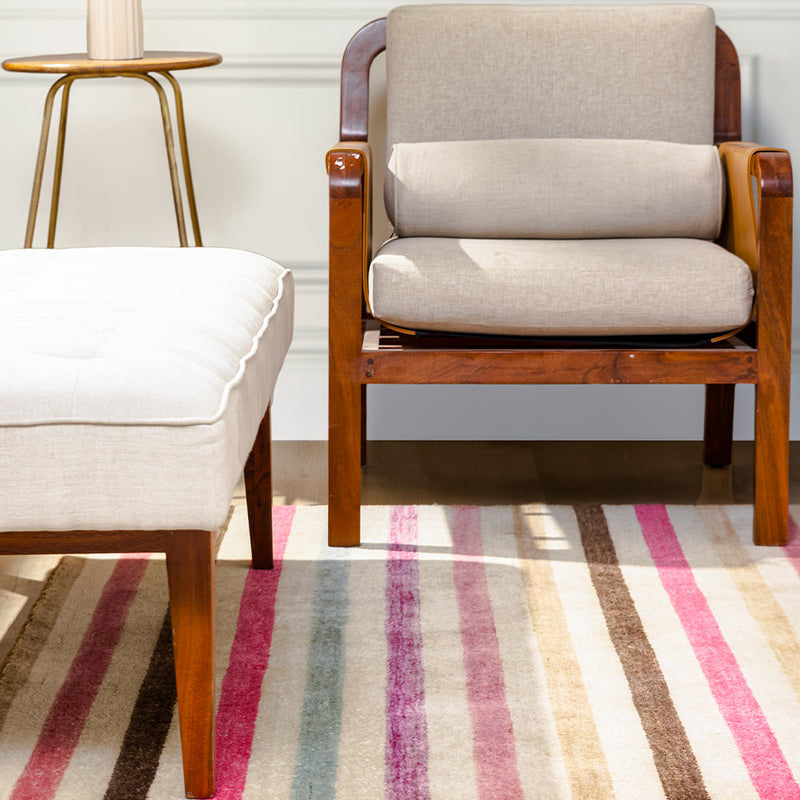 Azalea Hand Woven Woollen and Cotton Dhurrie
