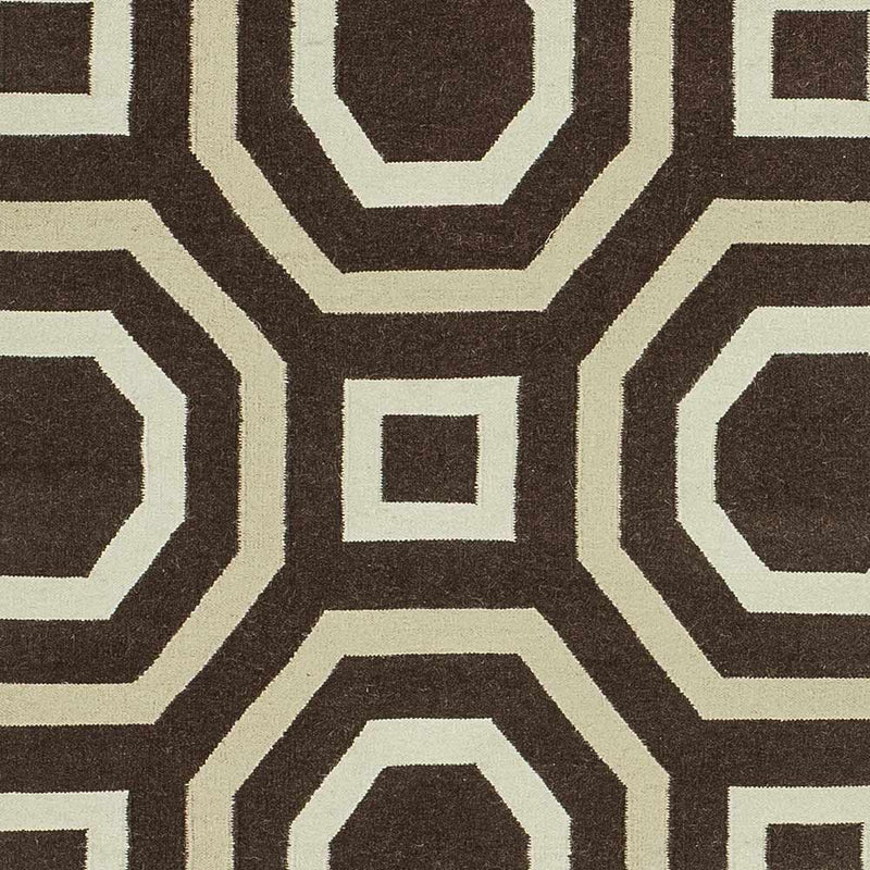 Octagon Hand Woven  Woollen Dhurrie